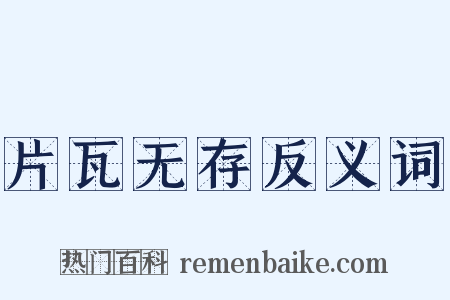 片瓦无存反义词是什么意思的图片
